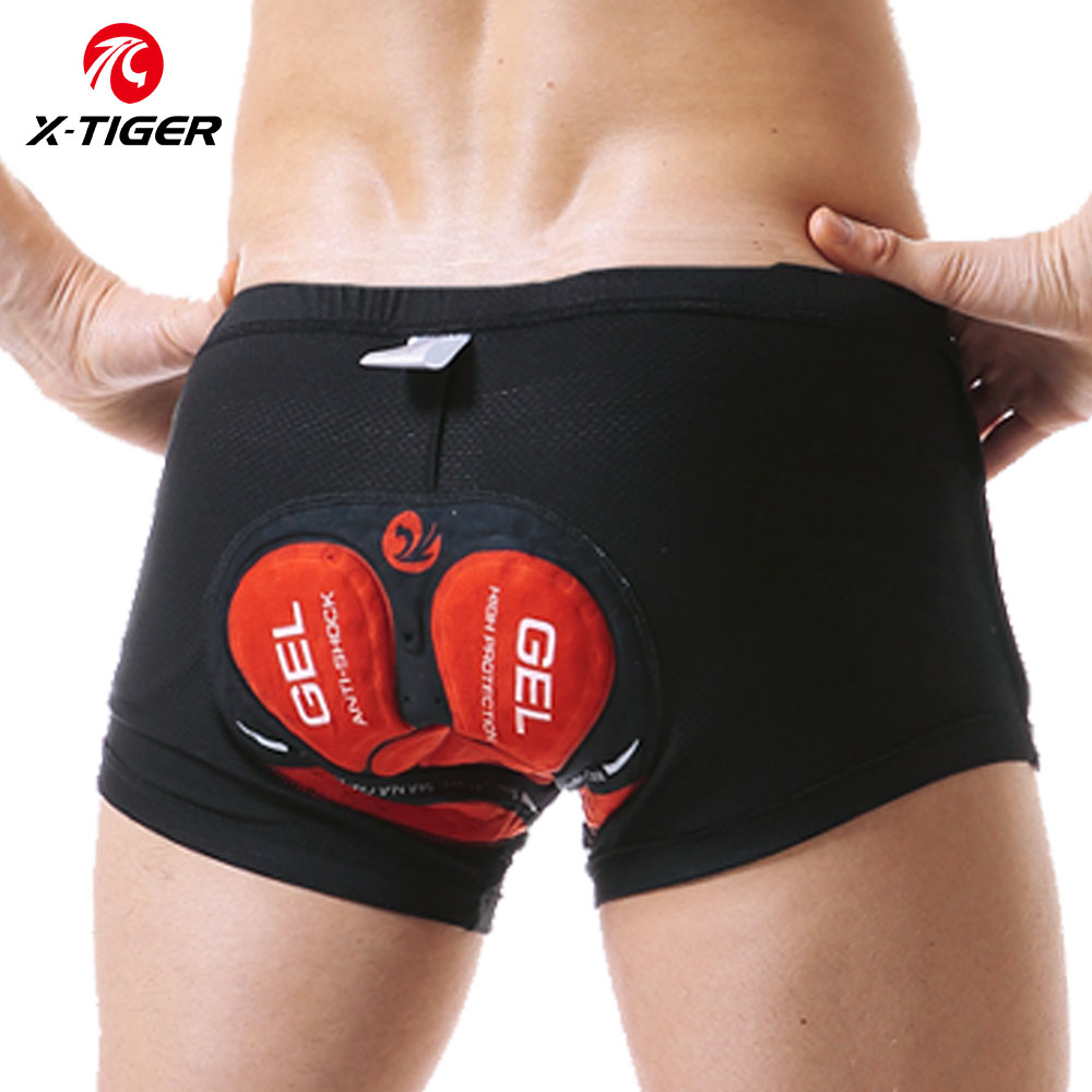 Padded Cycling Shorts 5D Gel - X-Tiger Cycling Shorts Breathable Mesh Shockproof