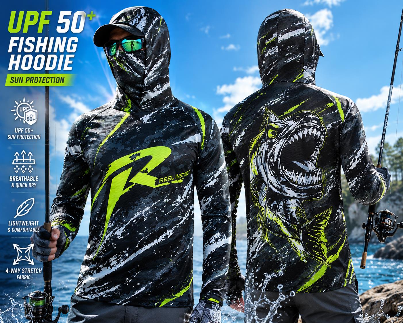 Outdoor Sun Protective Long Sl - огляд і ціна Fishing