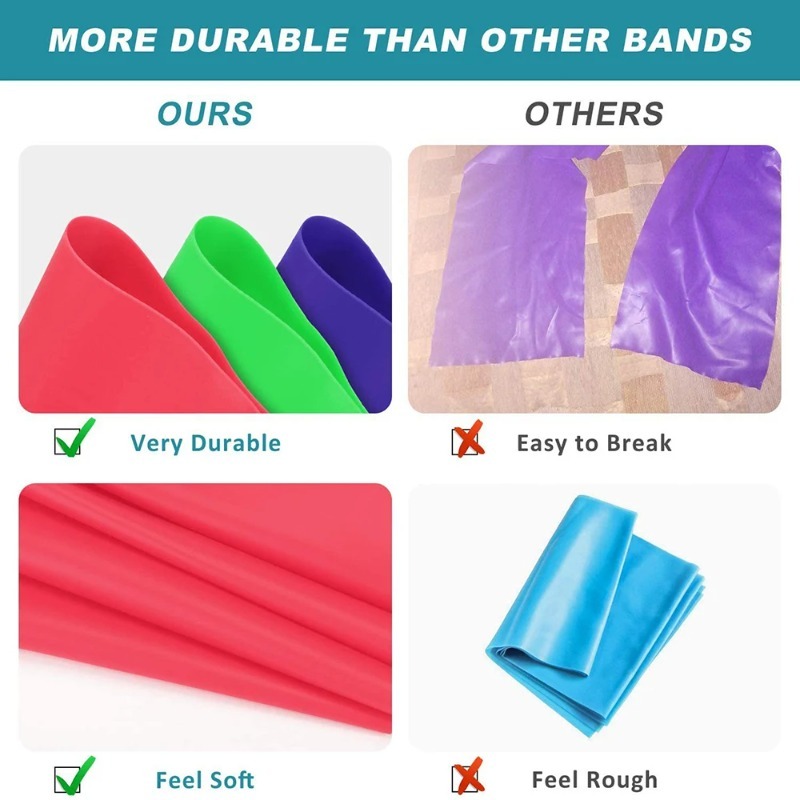 Natural Latex Resistance Bands - огляд і ціна Pilates Bar Kit With Resistance Bands