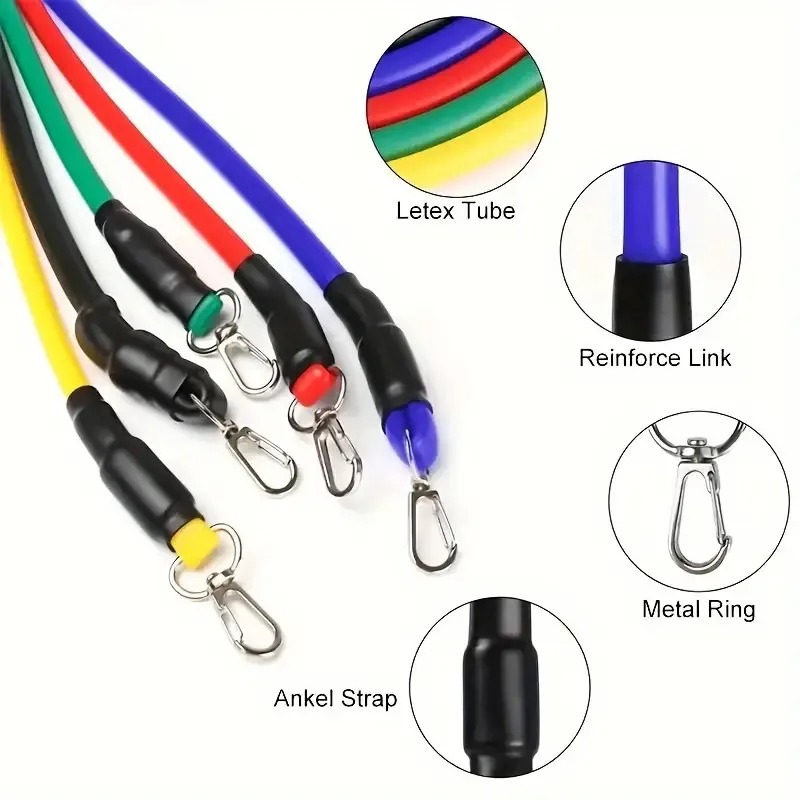 Resistance Elastic Bands Exerc - огляд і ціна Resistance Bands Set With Handles