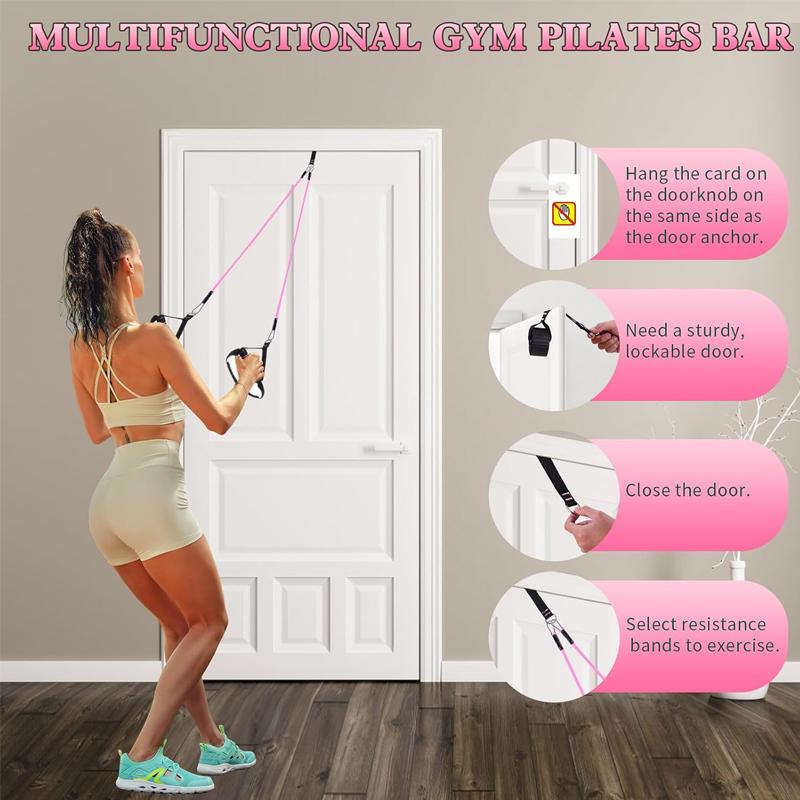 Multifunctional Pilates Bar Ki - огляд і ціна Pilates Bar Kit With Resistance Bands