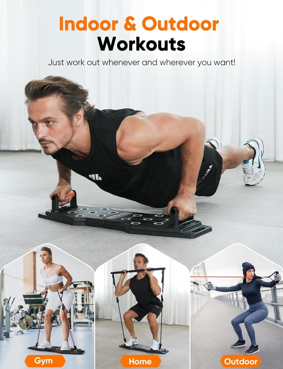 Multifunctional Gym Foldable F - огляд і ціна Pilates Bar Kit With Resistance Bands