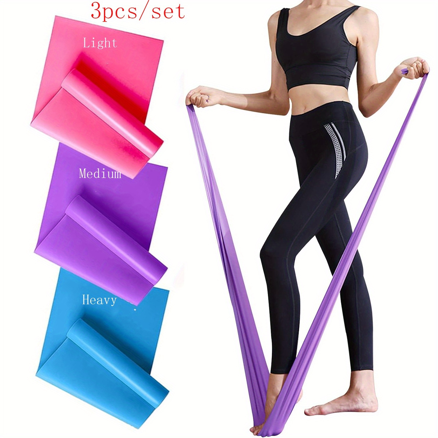 1/3pcs Resistance Bands for Me - огляд і ціна Pilates Bar Kit With Resistance Bands