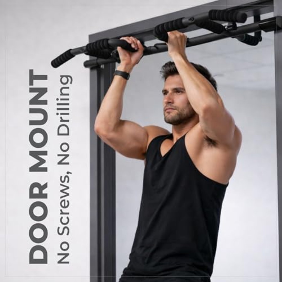 Doorway Pull Up Bar Set with S - огляд і ціна Door Pull Up Bar No Screw